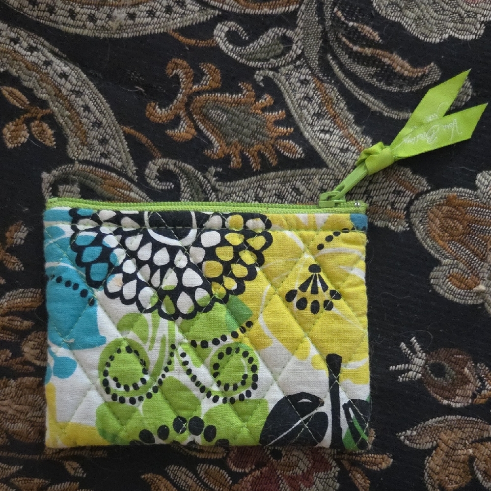 Vera Bradley Green and Black Quilted Fabric